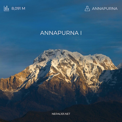 Annapurna I, 8th highest mountain in Nepal